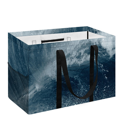 Ocean Wave Print Utility Tote Bag