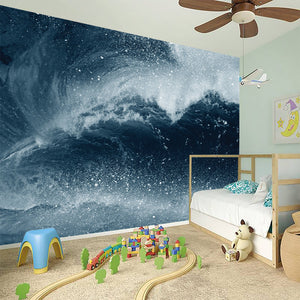 Ocean Wave Print Wall Sticker