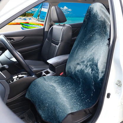 Ocean Wave Print Waterproof Car Seat Cover