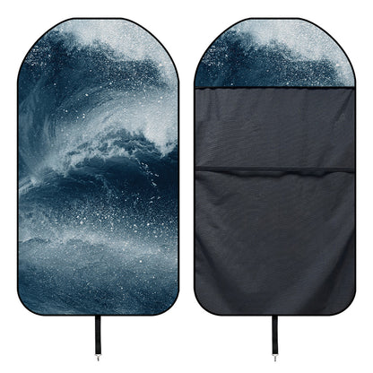 Ocean Wave Print Waterproof Car Seat Cover