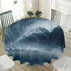 Ocean Wave Print Waterproof Round Tablecloth