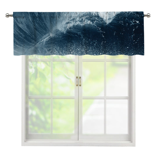 Ocean Wave Print Window Valance