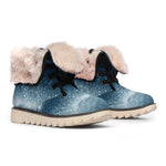 Ocean Wave Print Winter Boots