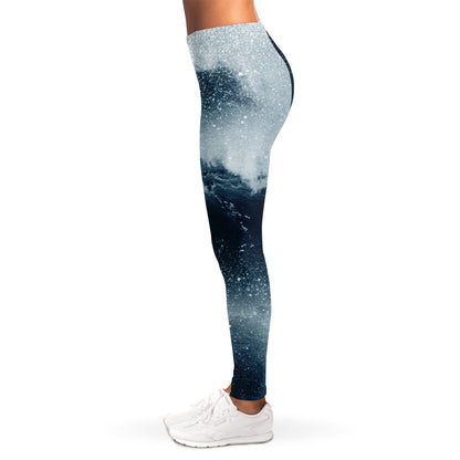 Ocean Wave Print Women's Leggings