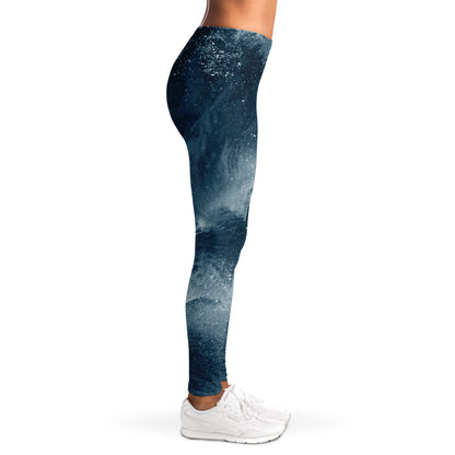 Ocean Wave Print Women's Leggings