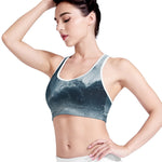 Ocean Wave Print Women's Sports Bra