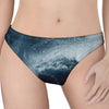 Ocean Wave Print Women's Thong