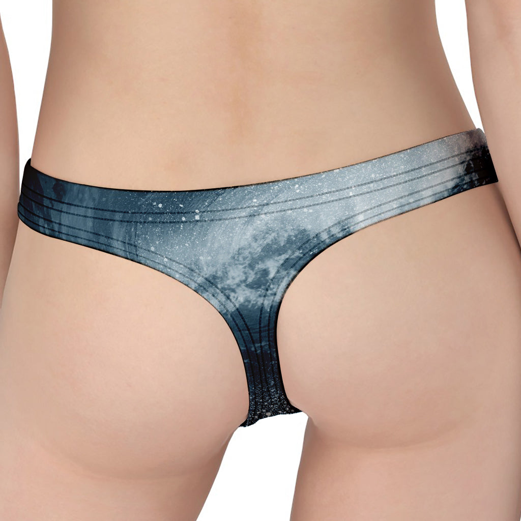 Ocean Wave Print Women's Thong