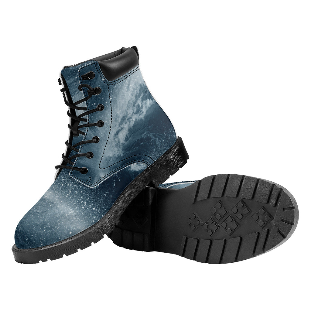 Ocean Wave Print Work Boots