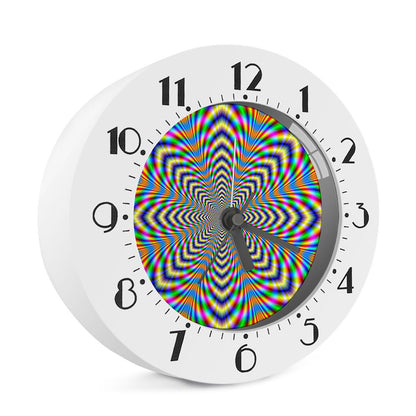 Octagonal Psychedelic Optical Illusion Alarm Clock
