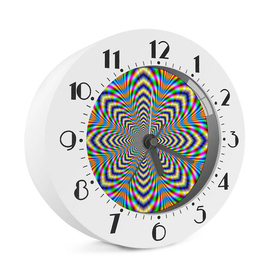 Octagonal Psychedelic Optical Illusion Alarm Clock