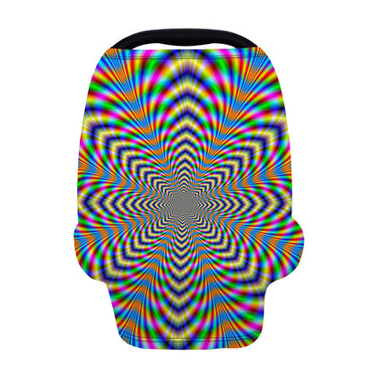Octagonal Psychedelic Optical Illusion Baby Seat Cover