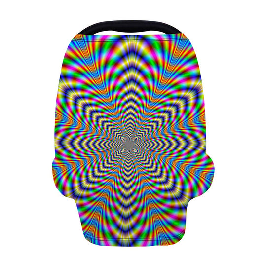 Octagonal Psychedelic Optical Illusion Baby Seat Cover