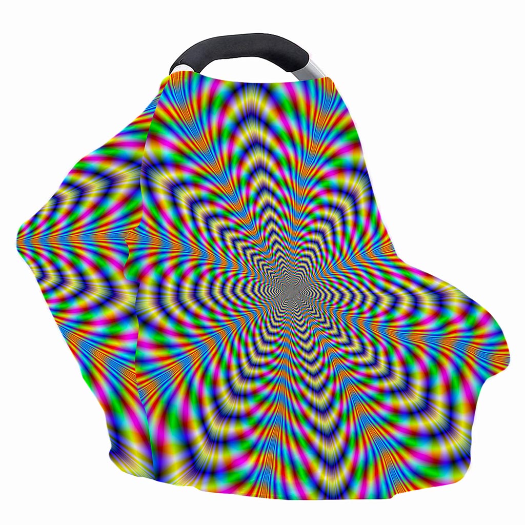 Octagonal Psychedelic Optical Illusion Baby Seat Cover