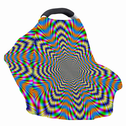 Octagonal Psychedelic Optical Illusion Baby Seat Cover