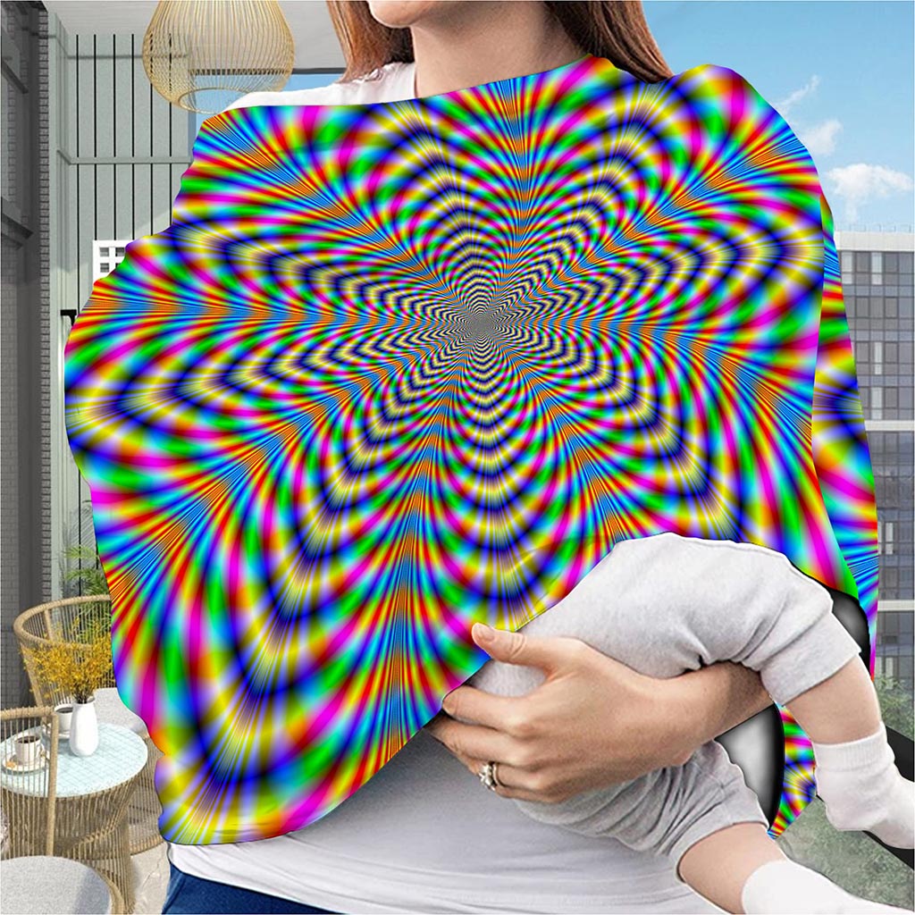 Octagonal Psychedelic Optical Illusion Baby Seat Cover
