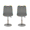 Octagonal Psychedelic Optical Illusion Bar Stool Covers
