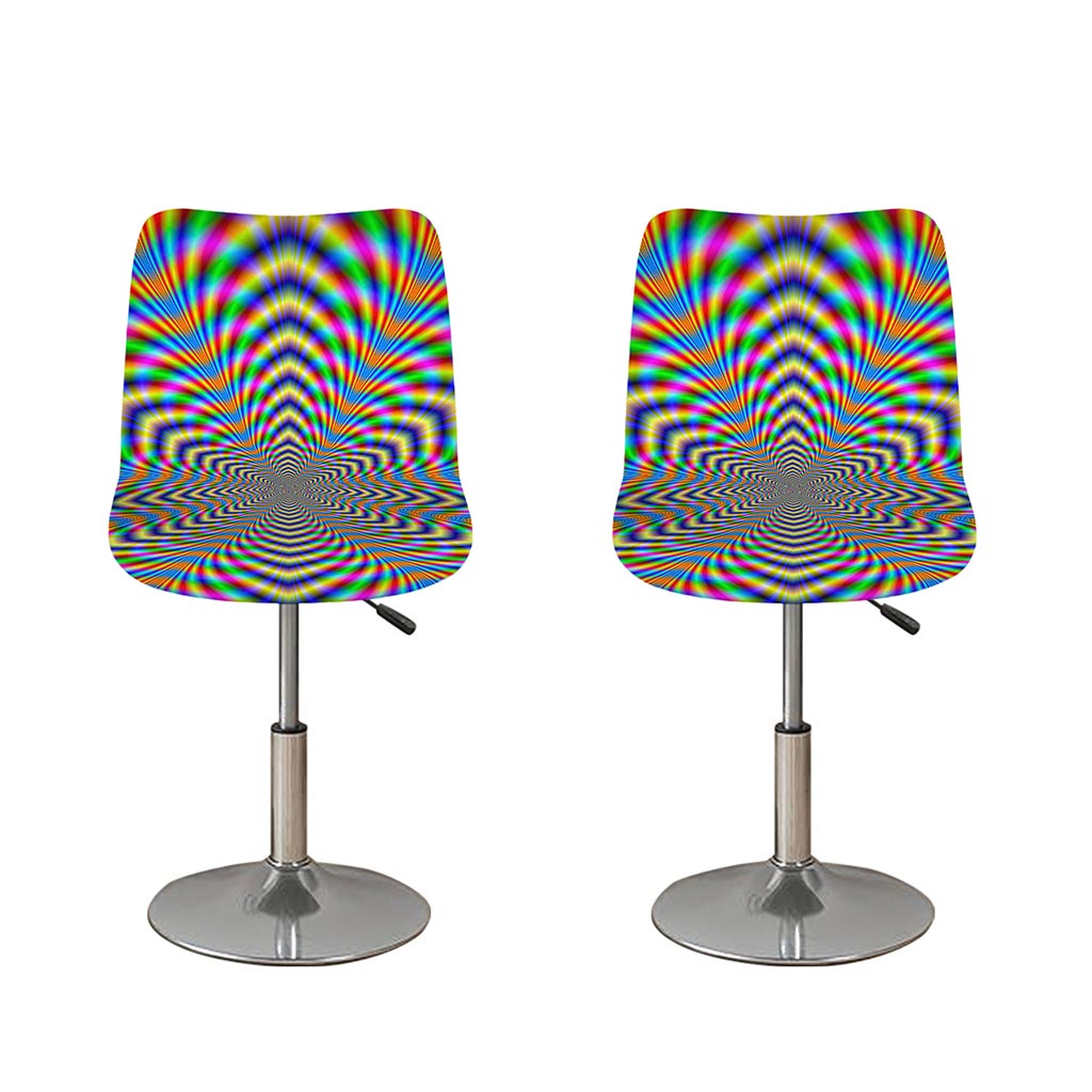 Octagonal Psychedelic Optical Illusion Bar Stool Covers