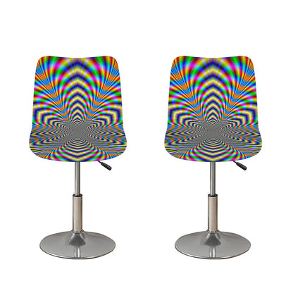 Octagonal Psychedelic Optical Illusion Bar Stool Covers