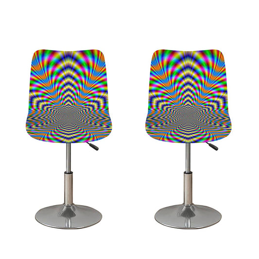 Octagonal Psychedelic Optical Illusion Bar Stool Covers