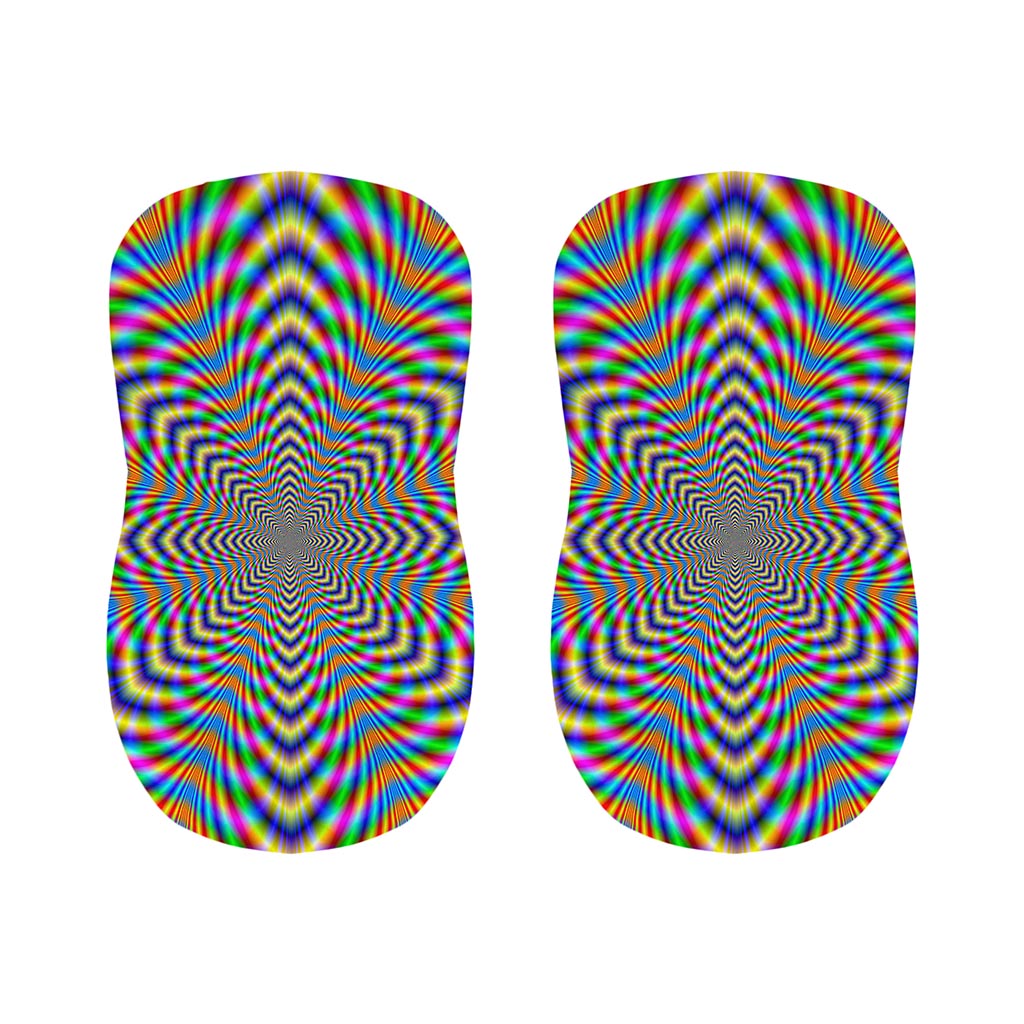 Octagonal Psychedelic Optical Illusion Bar Stool Covers