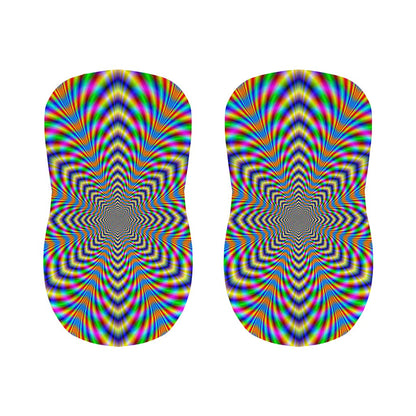 Octagonal Psychedelic Optical Illusion Bar Stool Covers