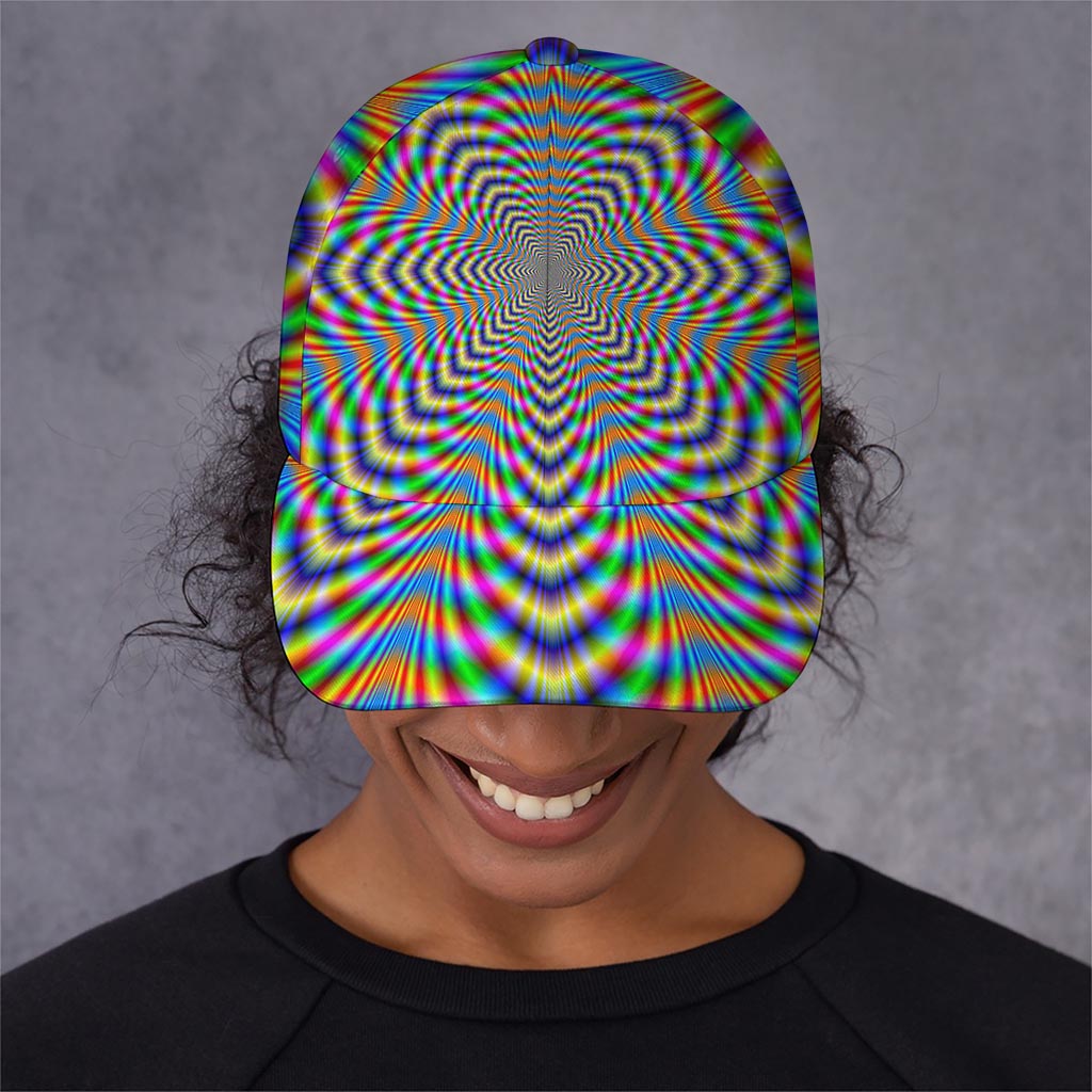 Octagonal Psychedelic Optical Illusion Baseball Cap