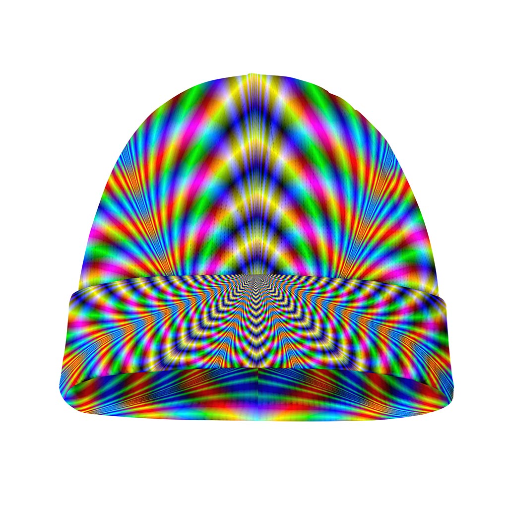 Octagonal Psychedelic Optical Illusion Beanie