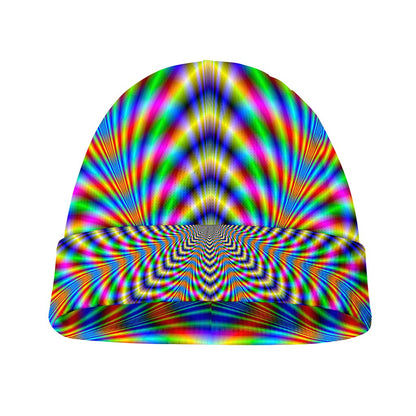 Octagonal Psychedelic Optical Illusion Beanie