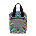 Octagonal Psychedelic Optical Illusion Bible Tote Bag