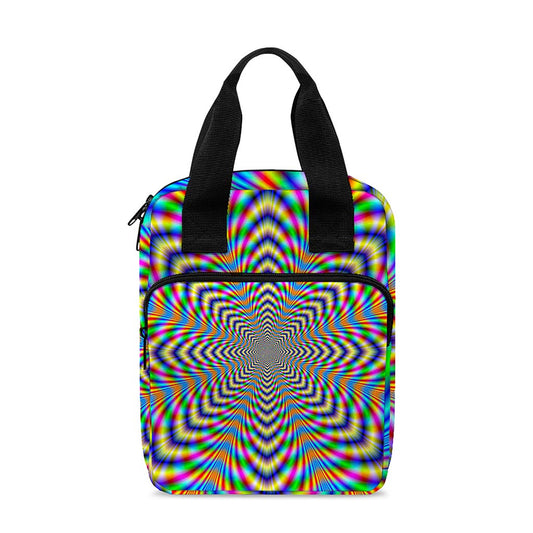 Octagonal Psychedelic Optical Illusion Bible Tote Bag