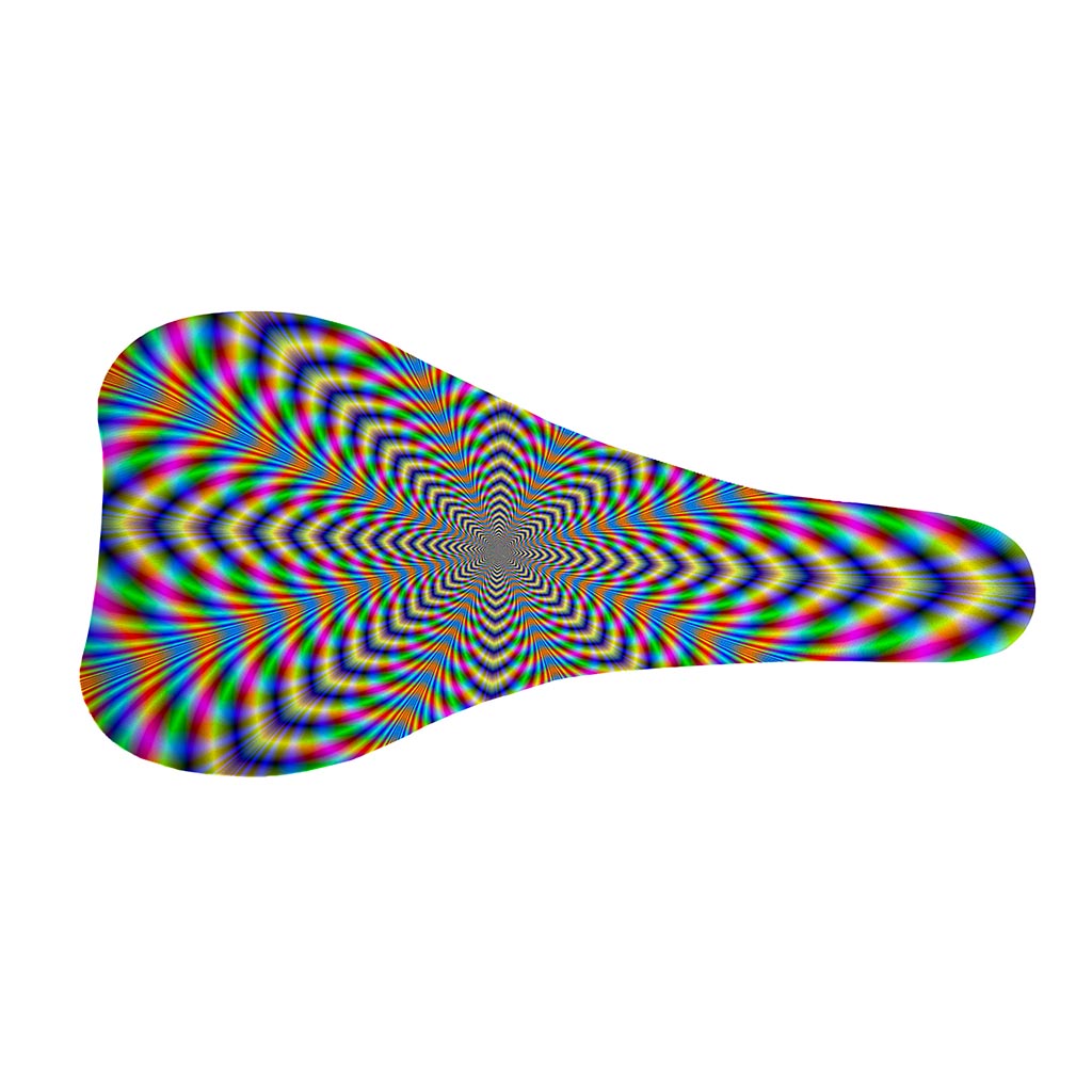 Octagonal Psychedelic Optical Illusion Bicycle Seat Cover