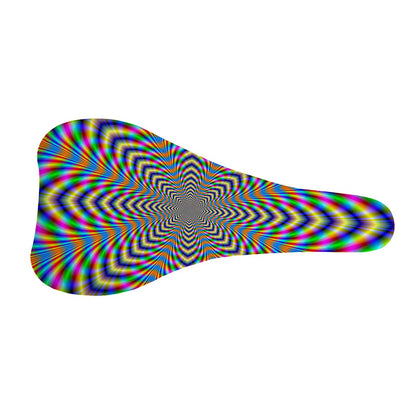 Octagonal Psychedelic Optical Illusion Bicycle Seat Cover