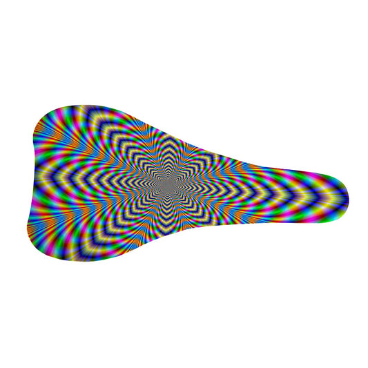 Octagonal Psychedelic Optical Illusion Bicycle Seat Cover