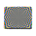 Octagonal Psychedelic Optical Illusion Bifold Wallet