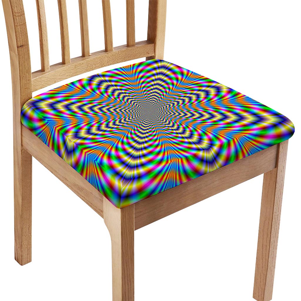 Octagonal Psychedelic Optical Illusion Chair Cushion Cover