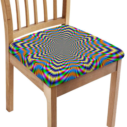 Octagonal Psychedelic Optical Illusion Chair Cushion Cover