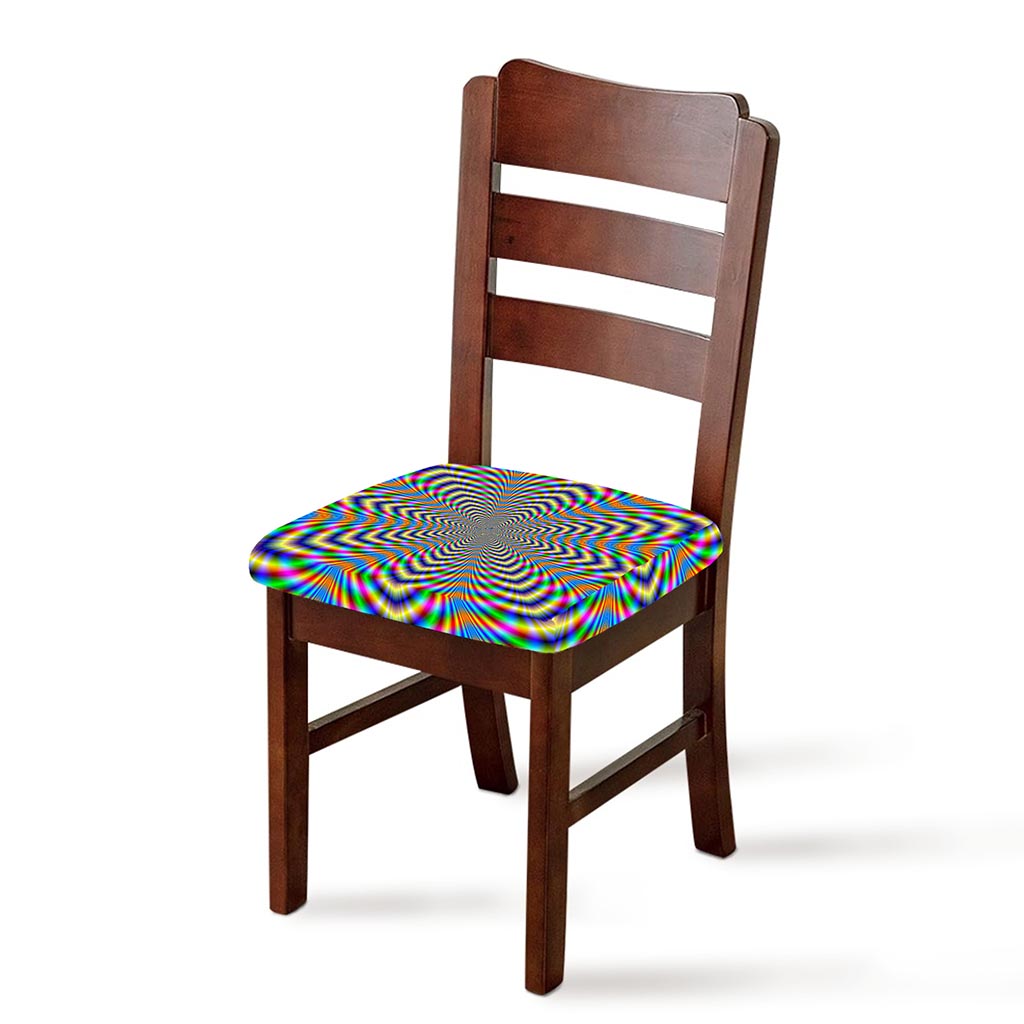 Octagonal Psychedelic Optical Illusion Chair Cushion Cover
