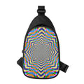Octagonal Psychedelic Optical Illusion Sling Bag
