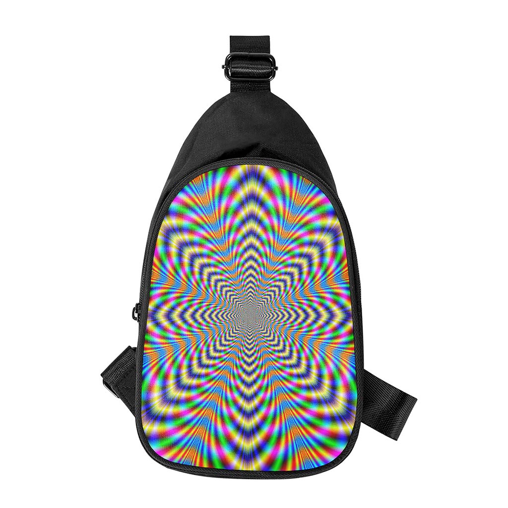 Octagonal Psychedelic Optical Illusion Chest Bag