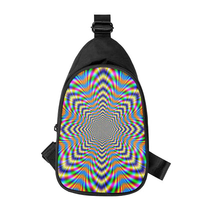 Octagonal Psychedelic Optical Illusion Chest Bag