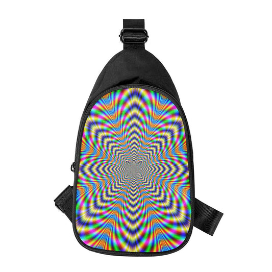 Octagonal Psychedelic Optical Illusion Chest Bag