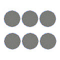 Octagonal Psychedelic Optical Illusion Coaster Set