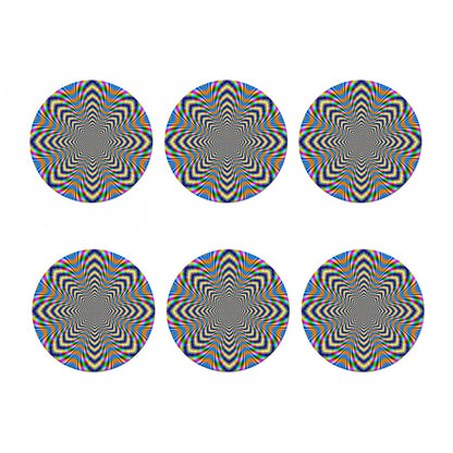 Octagonal Psychedelic Optical Illusion Coaster Set