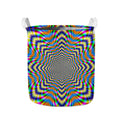 Octagonal Psychedelic Optical Illusion Collapsible Laundry Basket
