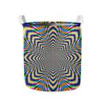 Octagonal Psychedelic Optical Illusion Collapsible Laundry Basket