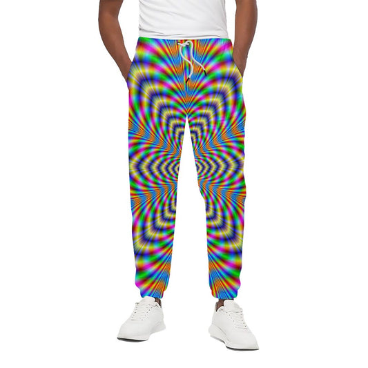 Octagonal Psychedelic Optical Illusion Cotton Pants