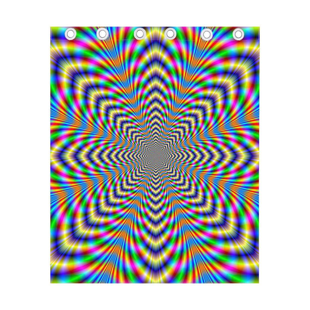 Octagonal Psychedelic Optical Illusion Curtain