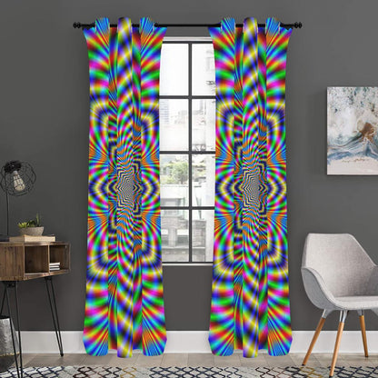 Octagonal Psychedelic Optical Illusion Curtain