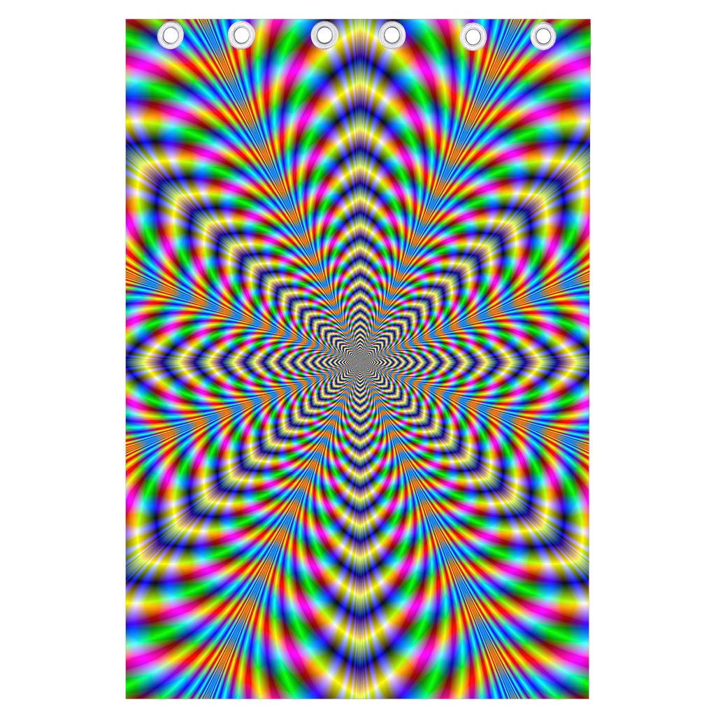 Octagonal Psychedelic Optical Illusion Curtain